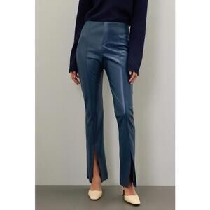Fifteen Twenty Blue Faux Leather Front Slit Pants Size M As-is Condition